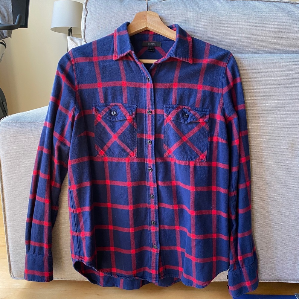 J. Crew button up flannel shirt